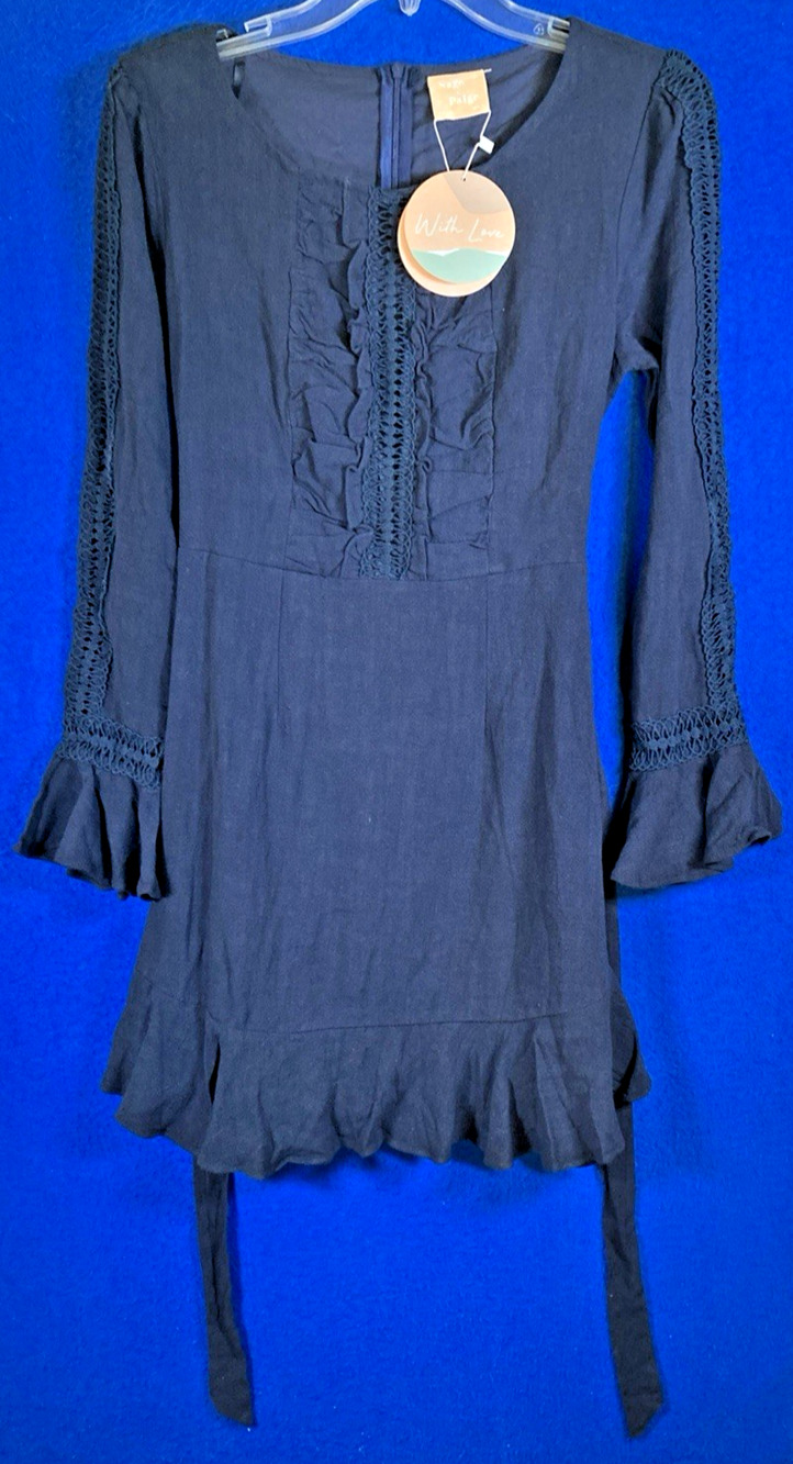 Nwt Womens Dress Saige + Paige Saddle Up Dress Navy Size Large